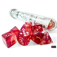 CHX 30070 Borealis Passion/white Luminary Polyhedral 7-Dice Set (with bonus die)