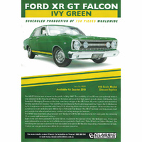 Classic Carlectables 1/18 Ford XR GT Falcon Ivy Green Diecast Car 18699