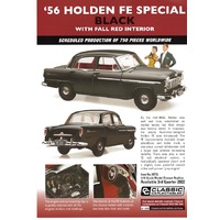 Classic Carlectables '56 Holden FE Special Black with Fall Red Interior Diecast Model
