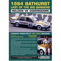 Classic Carlectables 1/18 Holden VK Commodore 1984 Bathurst Last of the Big Bangers Diecast Car