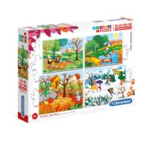 Clementoni 20+60+100+180pc Supercolor 4 Seasons Jigsaw Puzzle