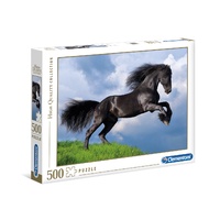 Clementoni 500pc Fresian Black Horse Jigsaw Puzzle