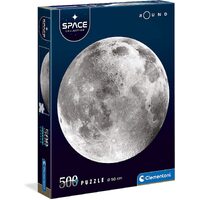 Clementoni 500pc Space Collection: Round Moon Jigsaw Puzzle