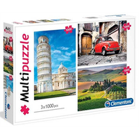 Clementoni 3x1000pc Italy Jigsaw Puzzle