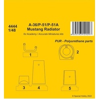 CMK 1/48 A-36 Apache / P-51 / P-51A Mustang Radiator