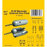 CMK 1/48 B-26 Marauder External Gun Pack  / for ICM kits