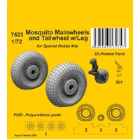 CMK 1/72 Mosquito Mainwheels and Tailwheel w/Leg for Special Hobby kits