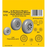 CMK 1/72 A-20 Havoc/Boston/ P-70 Nighthawk Wheels/ Hubs without Covers for Special Hobby kits