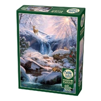 Cobble Hill 1000pc Mystic Falls In Winter Jigsaw Puzzle 40003