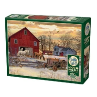 Cobble Hill 1000pc Winter On The Farm Jigsaw Puzzle 40027