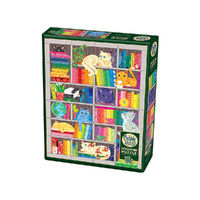 Cobble Hill 1000pc Rainbow Cat Quilt Jigsaw Puzzle