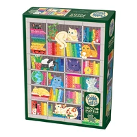 Cobble Hill 1000pc Rainbow Cat Quilt Jigsaw Puzzle