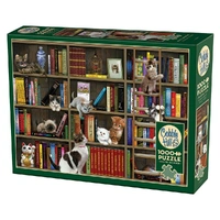 Cobble Hill 1000pc Kitty Librarians Jigsaw Puzzle 40249