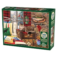 Cobble Hill 1000pc Lodge Cat Jigsaw Puzzle 40253