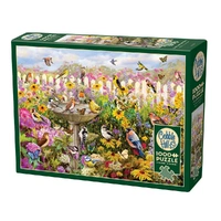 Cobble Hill 1000pc Backyard Bird Bath Jigsaw Puzzle 40335