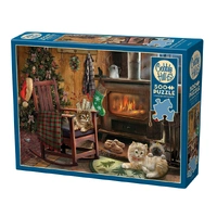 Cobble Hill 500pc Kittens By The Stove Jigsaw Puzzle