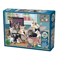 Cobble Hill 500pc Crafty Kittens Jigsaw Puzzle 45137