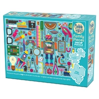 Cobble Hill 350pc Nerdy Junk Drawer  Jigsaw Puzzle 47048