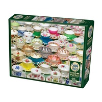 Cobble Hill 1000pc Tea Cups Jigsaw Puzzle