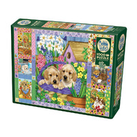 Cobble Hill 1000pc Puppies & Posies Quilt Jigsaw Puzzle