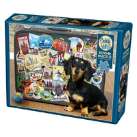 Cobble Hill 500pc Dachshund 'Round The World Jigsaw Puzzle