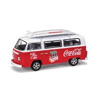 Corgi 1/43 Coca-Cola Volkswagen Campervan Type 2 (T2) Bay Window - Surf Van Diecast