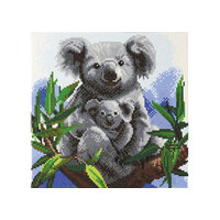 CrystalArt - Cuddly Koalas, 30x30cm Kit