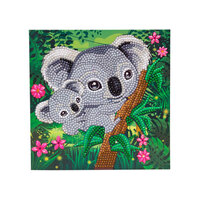 CrystalArt - Koala Hugs, 18x18cm Card