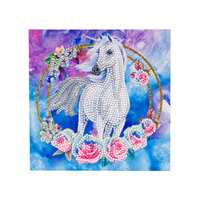 CrystalArt - Unicorn Garland 18x18cm Card
