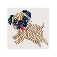 CrystalArt - Playful Pup 9x9cm Motif