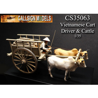 Callsign 1/35 Vietnamese Cart Driver and Cattle