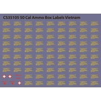 Firestorm 1/35 50 Cal Ammo Box Labels Decals Vietnam             