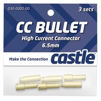 Castle Creations High Current Bullet Connector Set, 6.5mm, CC-BULLET-6.5, CSECCBUL653