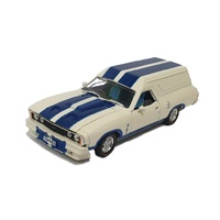Oz Legends 1/32 White w/Blue Stripes XC Cobra Ford Falcon Panelvan Diecast Car