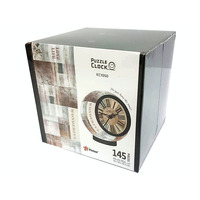 Cubic Puzzle Clock Country Brown