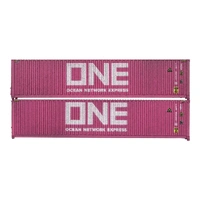 Dapol N Gauge 40ft CONTAINER PINK ONE 607607 - 8 607861 - 4 Weathered Twin Pack