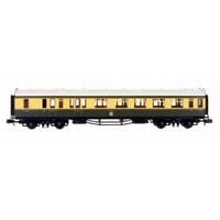 Dapol N Collett Coach GWR Crest Choc Crm Brake Comp 6527