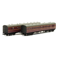 Dapol N B Set Coach Twin Pack BR Lined Maroon 6969 & 6940