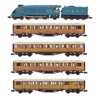 Dapol N A4 Mallard 4468 BR Garter Blue + 4 Teak Coaches