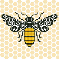Diamond Dotz Diamond Art Kit, Bee 22 x 22cm