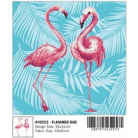 Diamond Dotz Diamond Art Flamingo Duo 32 x 32cm