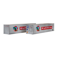 Dapol OO Gauge 40 Ft Container Mitsui Lines Twin Pack Weathered