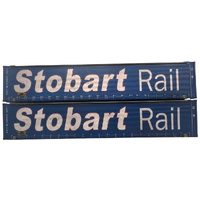 Dapol OO 45 FT Curtsin Side CtnrStobart Rail 450043-9 & 450091-1 Wthd