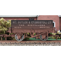 Dapol OO Gauge Rectangular Tank WM BUTLER & CO Weathered
