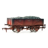 Dapol OO 4 Plank Wagon B W Co Weathered