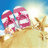 Diamond Dotz Diamond Art Kit, Flip Flops 20 x 20cm