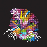Diamond Dotz Diamond Art - Colored Cat 20 x 20cm