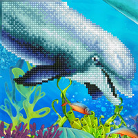 Diamond Dotz Diamond Art Kit, Dolphin 20 x 20cm