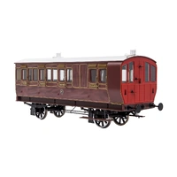 Dapol O Stroudley 4 Wheel Suburban Oil Lit Brake 3rd Mahogony 917
