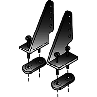 DUBRO 105 NYLON CONTROL HORN 1 LFT & 1 RT (2 PCS PER PACK)